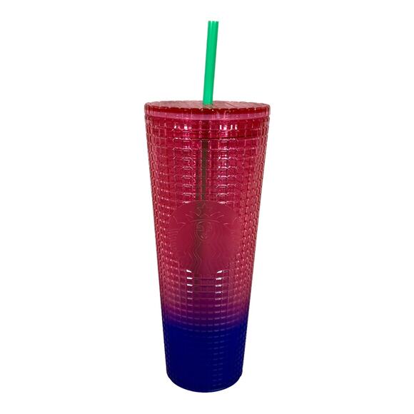 NEW Starbucks Summer 2022 Venti Tumbler Pink Blue Watermelon Gradient 24oz - Picture 4 of 6